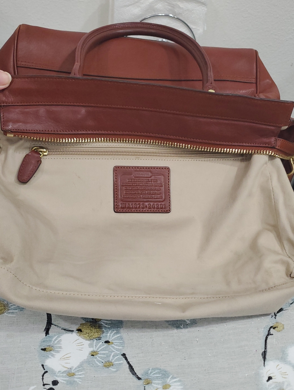 Coach Legacy Candace Large Brown Leather Carryall Handbag🤎💛 - Picture 14 of 16
